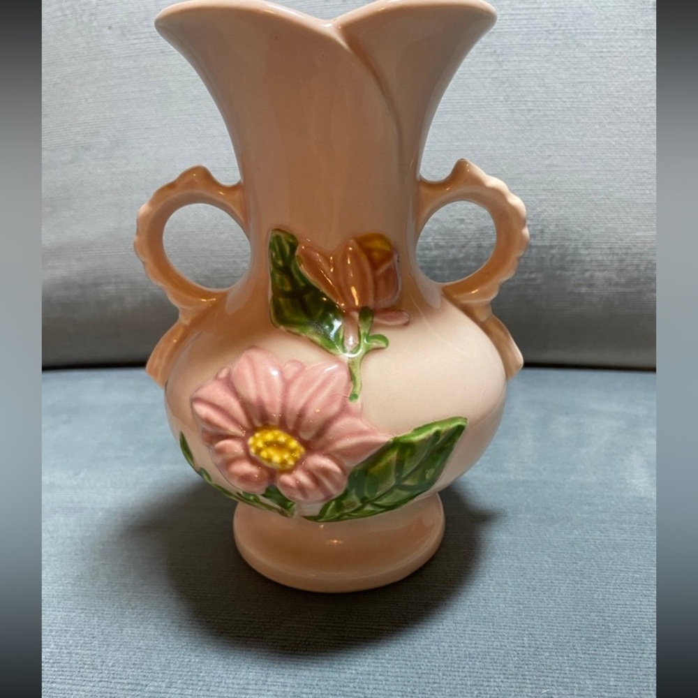 Vintage Hull Art USA 7” Vase pink floral beautiful condition - Picture 2 of 12